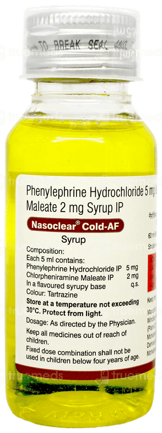 Nasoclear Cold Af Syrup 60Ml